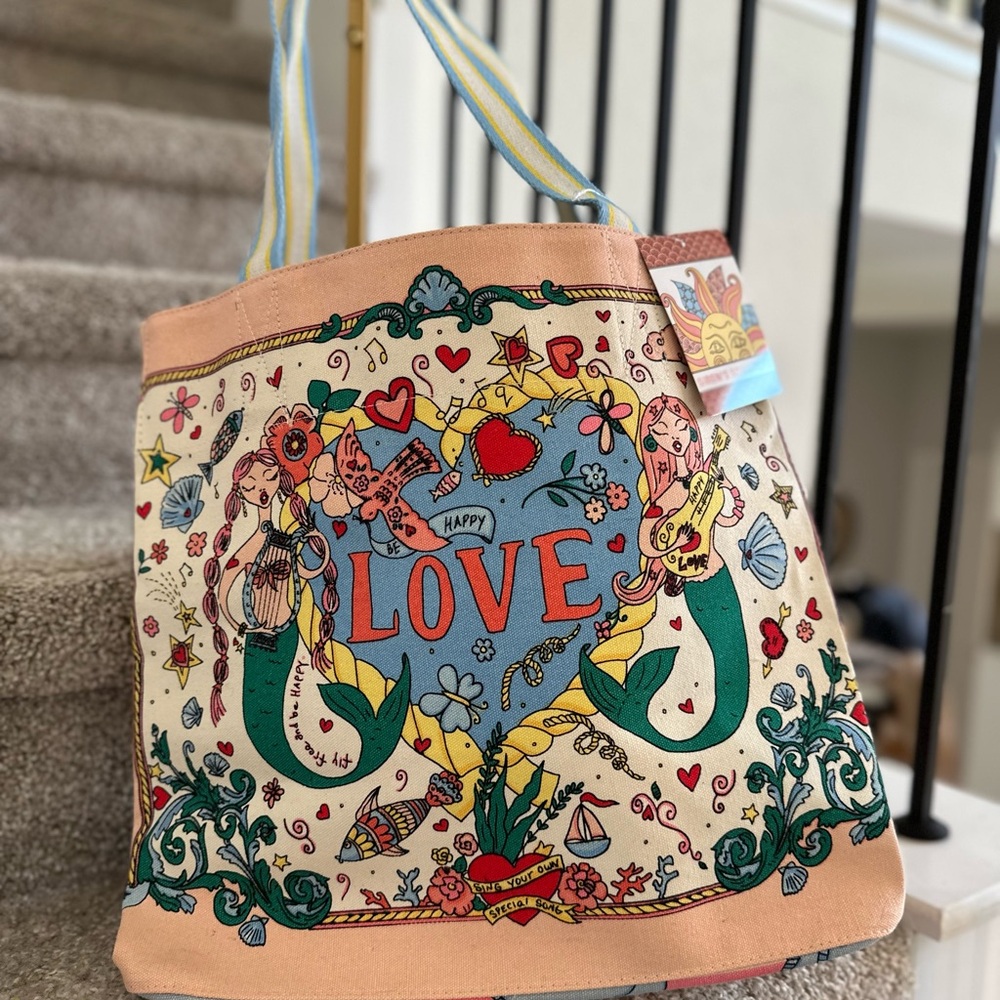 BRIGHTON CANVAS TOTE BAG - NEW